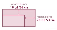 Nastavitelná obdélníková forma XXL z nerezové oceli s odnímatelnou přepážkou