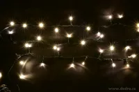 13 m LED světelný řetěz, 200 diod, 8 programů + memory funkce, teplé bílé světlo,