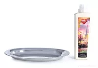 30 cm servírovací nerezový oválný tác