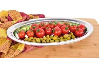 40 cm servírovací nerezový oválný tác