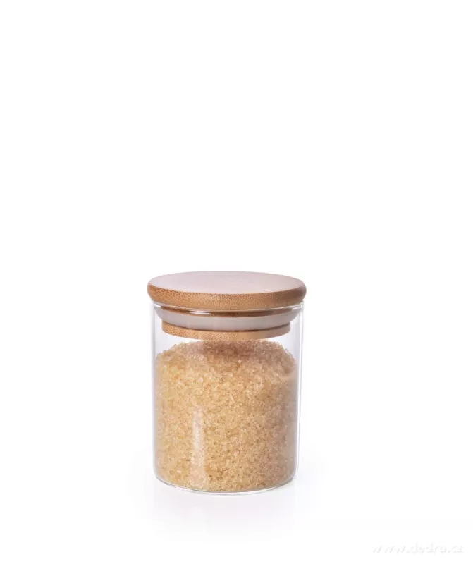 Skleněná dóza s bambusovým víkem BAMBOO & BOROSIL GLASS GoEco®