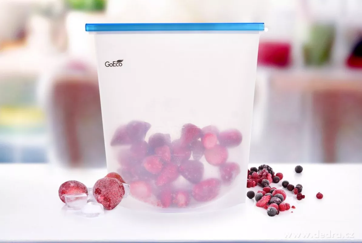 4000 ml DOŽIVOTNÍ SILISÁČEK opakovatelně použitelný silikonový sáček na potraviny GoEco®