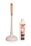 Zvon na odpady s rukojetí z bukového dřeva NATURAL LOOK, 43 cm