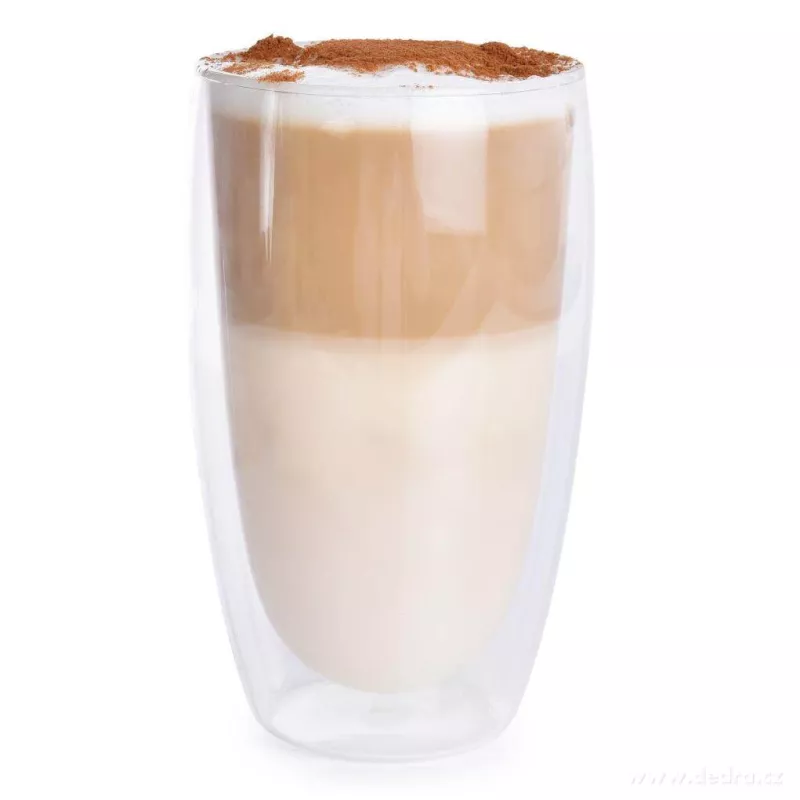 440 ml dvoustěnná TERMO sklenice BOROSIL DOUBLE-GLASS