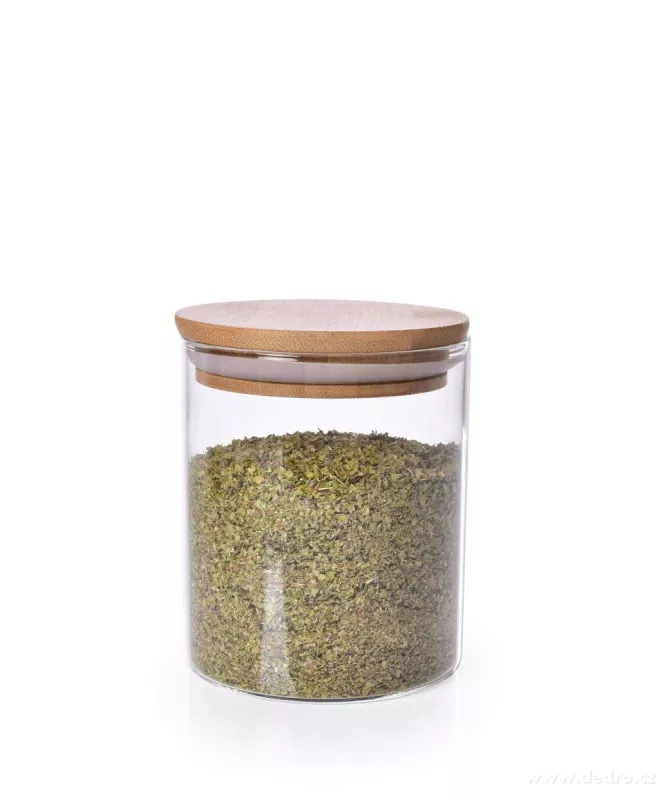 Skleněná dóza s bambusovým víkem BAMBOO & BOROSIL GLASS GoEco®