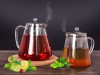 950 ml skleněná konvice s nerezovým sítkem, BOROSIL GLASS