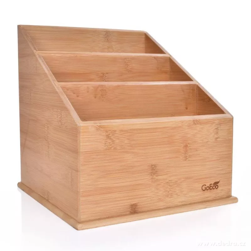 BAMBUSOVÝ ORGANIZÉR/POŘADAČ se 3 přihrádkami GoEco®