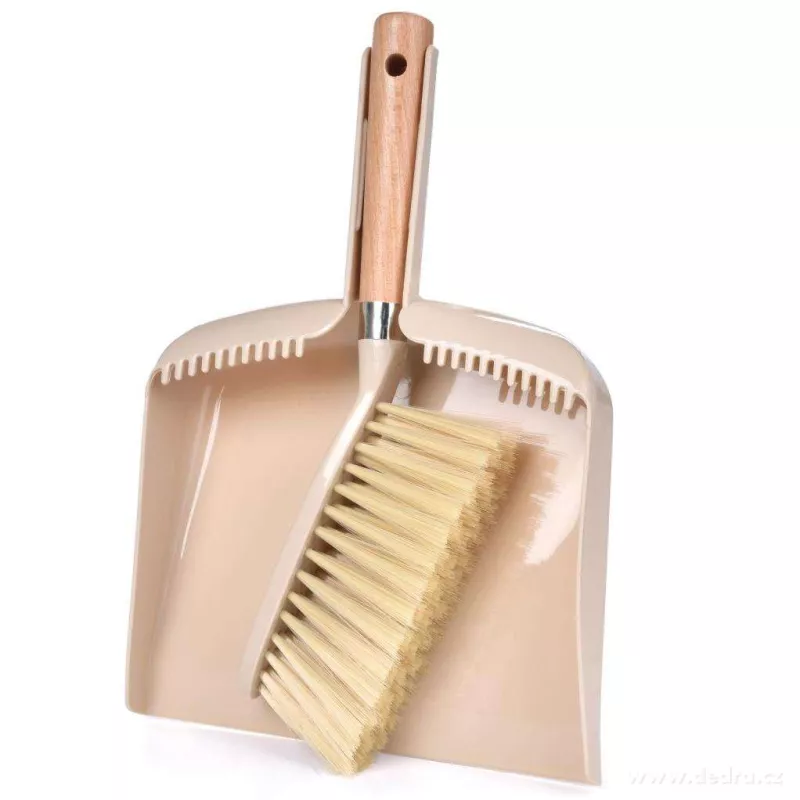 Lopatka a smetáček s rukojetí z bukového dřeva NATURAL LOOK