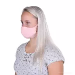 OBLIČEJOVÁ ROUŠKA, pratelná ústenka z jemného neopren materiálu, pudrová