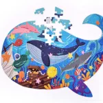 108 ks PUZZLE OCEÁN ve tvaru velryby