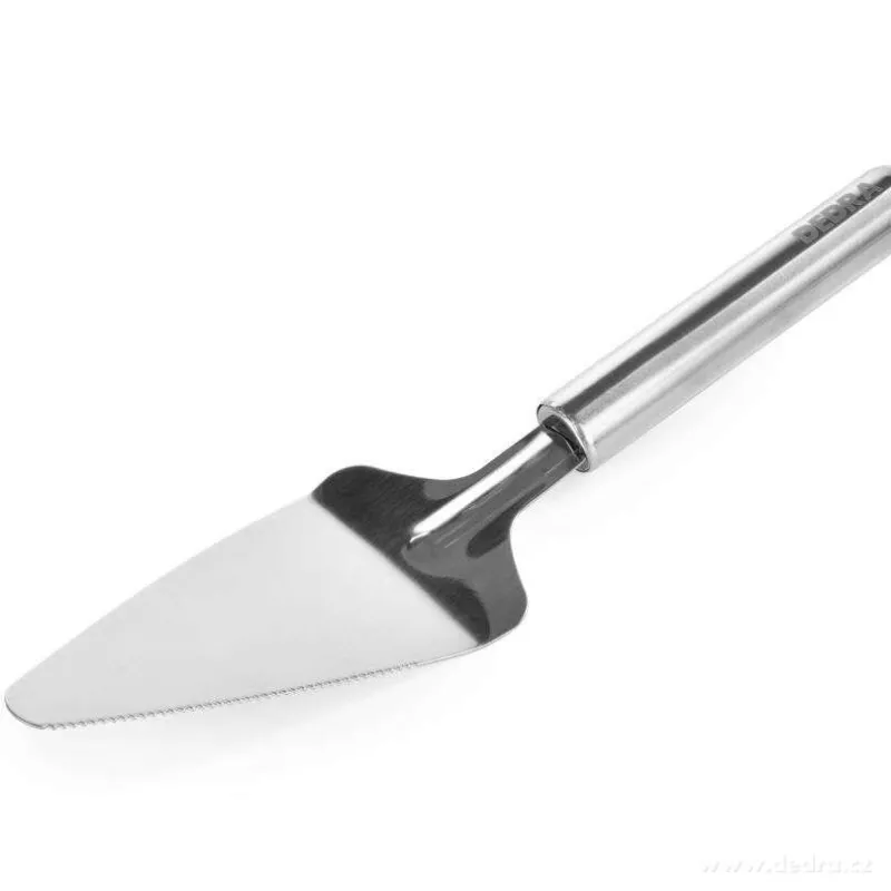 26 cm nerezová krájecí lopatka na dezerty, na boku s vroubkováním GOURMET