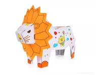26 cm Skládací 3D omalovánka "sestav a vymaluj si sám", LEV