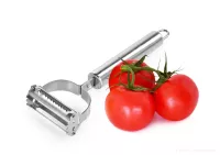 2v1 dvoj-čepelková škrabka, pilkové a proužkové ostří GOURMET 18 cm