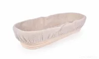 35 cm DŘEVĚNÁ OŠATKA na chléb, SEDLÁK, s látkovým potahem