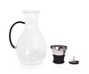 1,2 L karafa z borosilikátového skla s nerezovou výklopnou zátkou BOROSIL GLASS