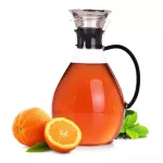 1,2 L karafa z borosilikátového skla s nerezovou výklopnou zátkou BOROSIL GLASS