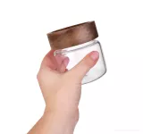 Skleněná dóza s akáciovým víkem ACACIA & BOROSIL GLASS GoEco®