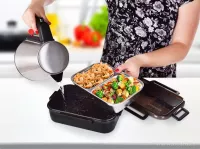 2v1 NEREZ JÍDLOTRANSPORTÉR, BENTO BOX na přenášení jídla