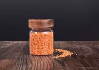 Skleněná dóza s akáciovým víkem ACACIA & BOROSIL GLASS GoEco®
