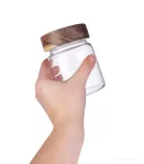 Skleněná dóza s akáciovým víkem ACACIA & BOROSIL GLASS GoEco®