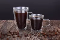 400 ml dvoustěnný TERMO hrnek BOROSIL DOUBLE-GLASS