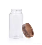 Skleněná dóza s akáciovým víkem ACACIA & BOROSIL GLASS GoEco®