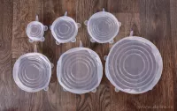 6 ks SILIKONOVÁ VÍČKA/POKLICE různých rozměrů