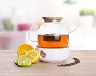 750 ml 3v1 skleněná čajová konvice + keramický ohřívač, BOROSIL GLASS