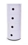 Kulatý regál/skříňka s posuvnými dvířky ROUND REGAL
