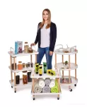 Multifunkční stabilní pojízdný vozík MULTI-TROLLEY 3 patrový