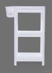 Patrový obdélníkový regál PERFOR WHITE 23 cm, 3 patrový