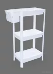 Patrový obdélníkový regál PERFOR WHITE 23 cm, 3 patrový