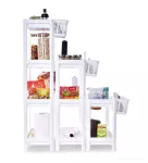 Patrový obdélníkový regál PERFOR WHITE 23 cm, 4 patrový