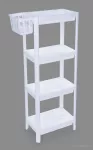 Patrový obdélníkový regál PERFOR WHITE 23 cm, 4 patrový