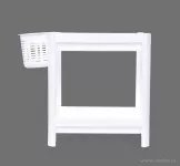 Patrový obdélníkový regál PERFOR WHITE 23 cm, 2 patrový