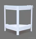 Patrový rohový regál PERFOR WHITE 2 patrový