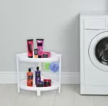 Patrový rohový regál PERFOR WHITE 2 patrový