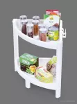 Patrový rohový regál PERFOR WHITE 2 patrový