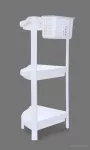 Patrový rohový regál PERFOR WHITE 3 patrový