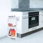 Patrový rohový regál PERFOR WHITE 3 patrový