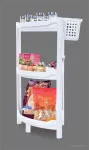 Patrový rohový regál PERFOR WHITE 3 patrový
