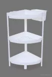 Patrový rohový regál PERFOR WHITE 3 patrový