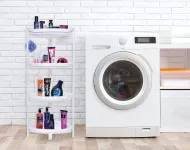 Patrový rohový regál PERFOR WHITE 4 patrový