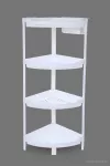 Patrový rohový regál PERFOR WHITE 4 patrový