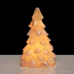 19 cm vosková svítící LED dekorace STROMEK