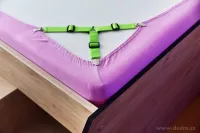 4 ks rohové napínáky na prostěradla s upínacími klipy
