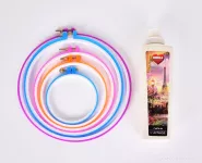 5 ks vyšívacích obručí, průměry 12,5 až 27 cm