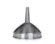 Nerezový trychtýř/nálevka s ouškem na pověšení, průměr 13,5 cm