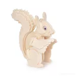 10,5 cm 3D skládací dřevěná stavebnice VEVERKA