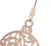 11 cm Dřevěná ozdoba krajkového vzhledu, KOULIČKA